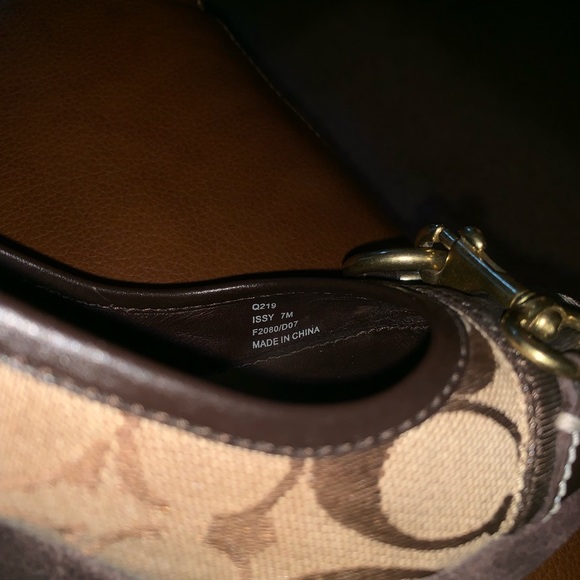 Coach Tan And Brown Swede Wedges Size 7 - Picture 5 of 5